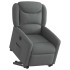 Sillón eléctrico reclinable elevable de tela gris