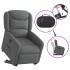 Sillón eléctrico reclinable elevable de tela gris
