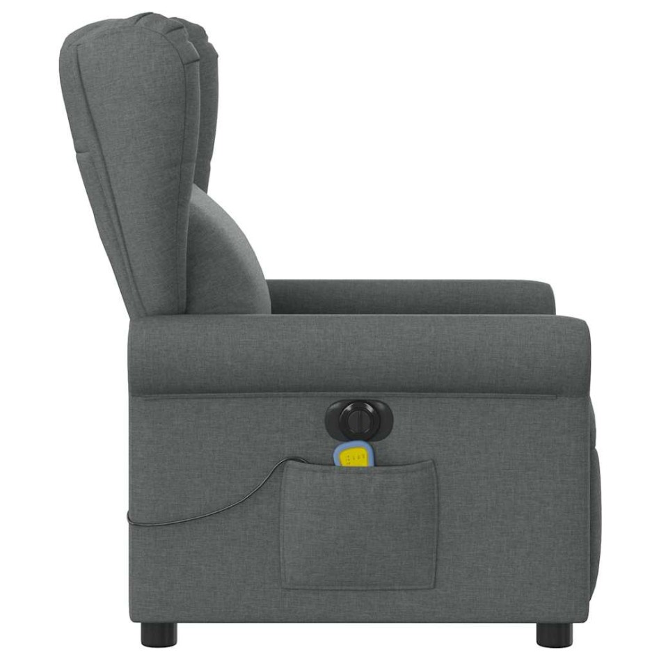 Sillón reclinable de masaje eléctrico tela gris