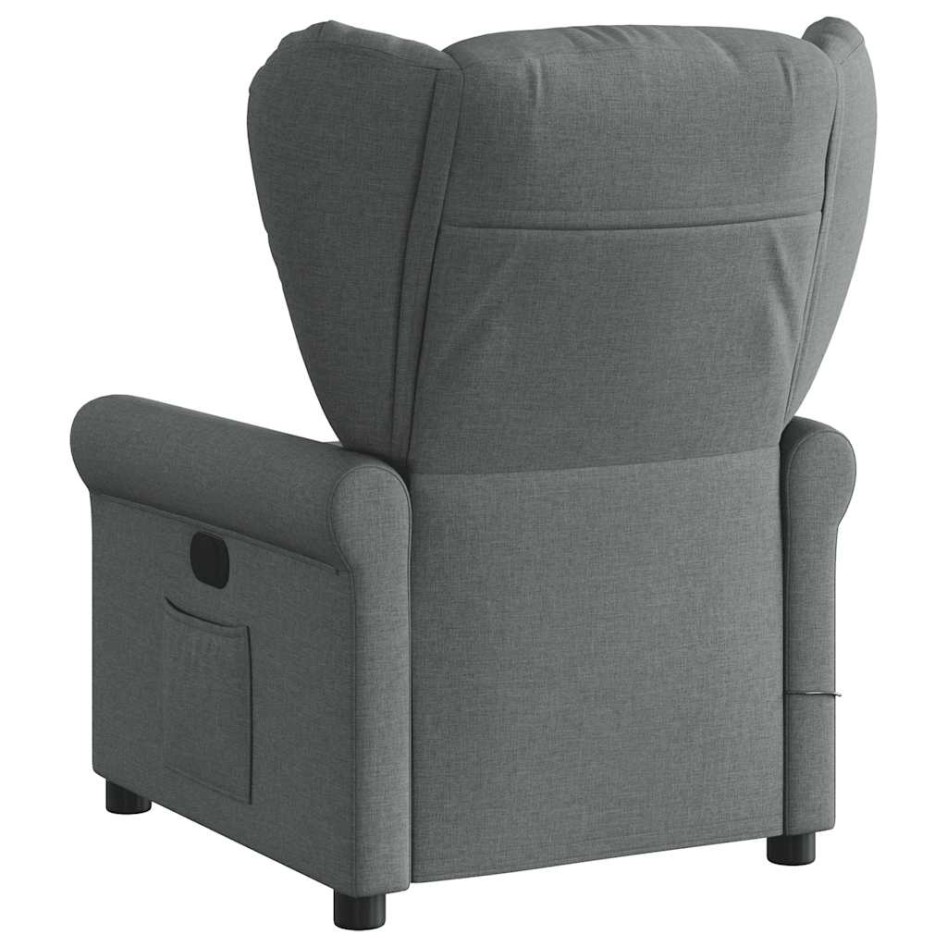 Sillón reclinable de masaje eléctrico tela gris
