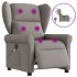 Sillón reclinable de masaje eléctrico tela gris