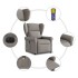 Sillón reclinable de masaje eléctrico tela gris