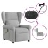 Sillón reclinable de masaje eléctrico tela gris