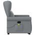 Sillón de masaje reclinable de pie de tela gris