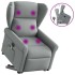 Sillón de masaje reclinable de pie de tela gris