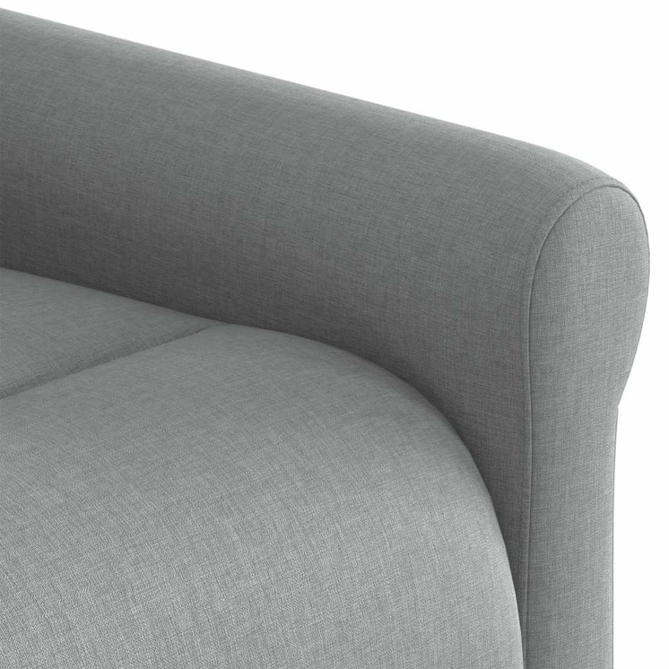 Sillón de masaje reclinable de pie de tela gris