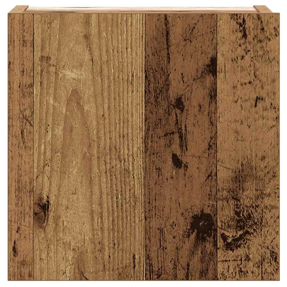 Conjunto de mueble de TV 5 piezas montado la pared madera