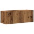 Conjunto de mueble de TV 7 piezas montado la pared madera