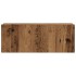 Conjunto de mueble de TV 7 piezas montado la pared madera