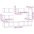 Conjunto de mueble de TV 7 piezas montado la pared madera