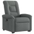 Sillón reclinable elevable de tela gris