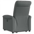 Sillón reclinable elevable de tela gris