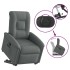 Sillón reclinable elevable de tela gris