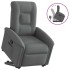 Sillón reclinable elevable de tela gris