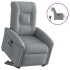Sillón eléctrico reclinable elevable de tela gris