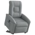 Sillón eléctrico reclinable elevable de tela gris