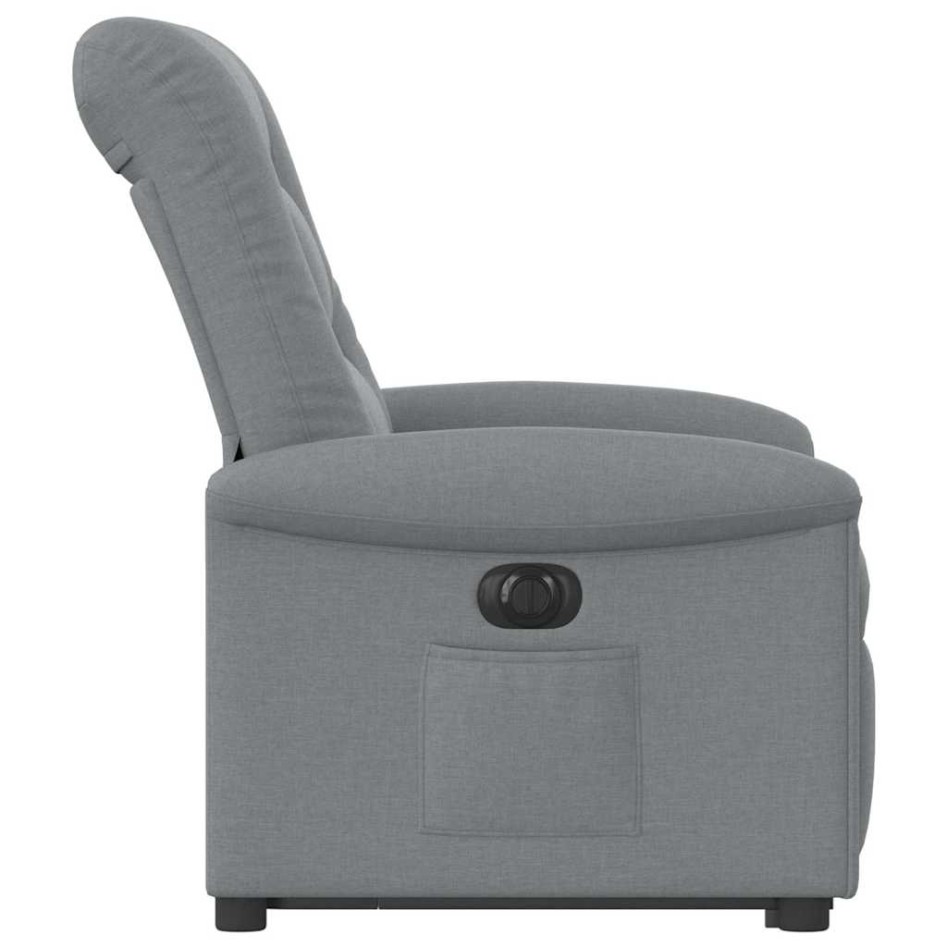 Sillón eléctrico reclinable elevable de tela gris
