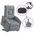 Sillón eléctrico reclinable elevable de tela gris