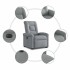 Sillón eléctrico reclinable elevable de tela gris