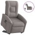 Sillón eléctrico reclinable elevable de tela gris