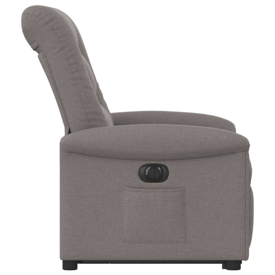Sillón eléctrico reclinable elevable de tela gris