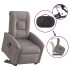 Sillón eléctrico reclinable elevable de tela gris