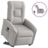 Sillón eléctrico reclinable elevable de tela gris