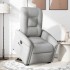 Sillón eléctrico reclinable elevable de tela gris
