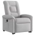 Sillón eléctrico reclinable elevable de tela gris