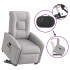 Sillón eléctrico reclinable elevable de tela gris