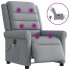 Sillón reclinable de masaje eléctrico tela gris