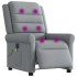 Sillón reclinable de masaje eléctrico tela gris