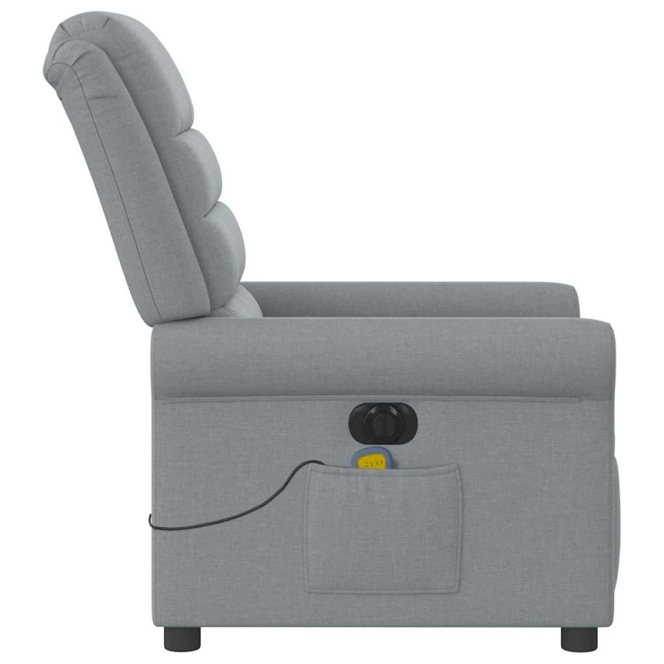 Sillón reclinable de masaje eléctrico tela gris
