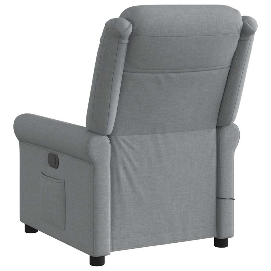 Sillón reclinable de masaje eléctrico tela gris