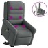 Silla de masaje reclinable de pie de tela gris