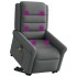 Silla de masaje reclinable de pie de tela gris