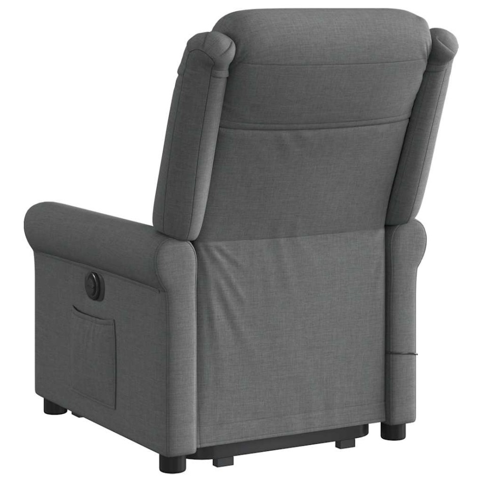 Silla de masaje reclinable de pie de tela gris