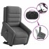 Silla de masaje reclinable de pie de tela gris