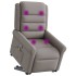 Sillón reclinable de masaje elevable tela gris