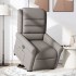 Sillón reclinable de masaje elevable tela gris