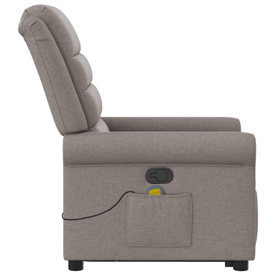 Sillón reclinable de masaje elevable tela gris