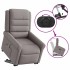Sillón reclinable de masaje elevable tela gris