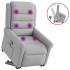 Sillón de masaje reclinable de pie de tela gris