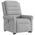 Sillón de masaje reclinable de pie de tela gris