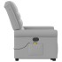 Sillón de masaje reclinable de pie de tela gris