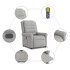 Sillón de masaje reclinable de pie de tela gris