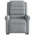 Sillón de masaje eléctrico reclinable elevable tela gris