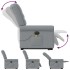 Sillón de masaje eléctrico reclinable elevable tela gris