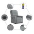 Sillón de masaje eléctrico reclinable elevable tela gris
