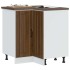 Mueble bajo esquinero de cocina Lucca marrón